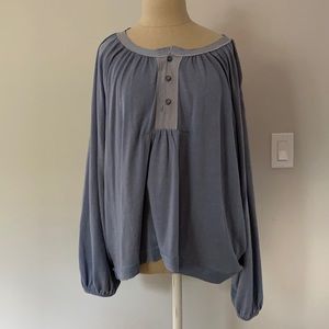 Free People blue tunic NWT S